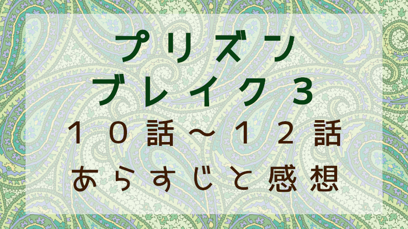 プリズンブレイク３（10話～12話）